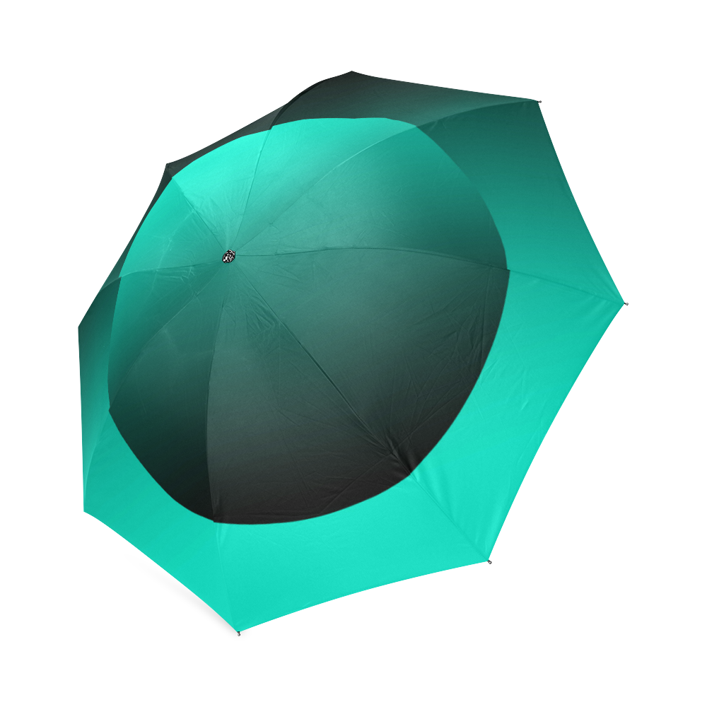 TUurquoise Circle Foldable Umbrella (Model U01)