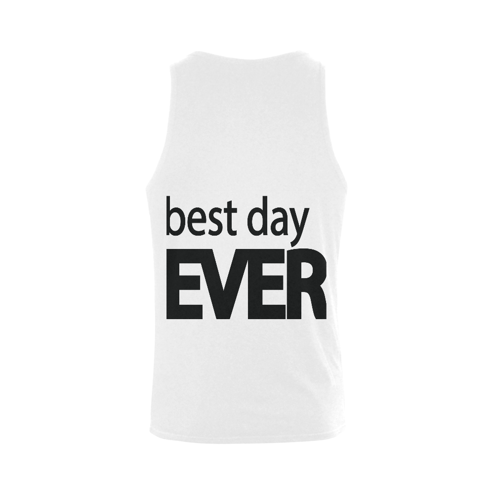 Best Day Ever Plus-size Men's Shoulder-Free Tank Top (Model T33)