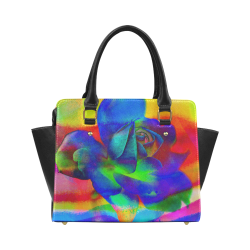Psychedelic Rose Classic Shoulder Handbag (Model 1653)