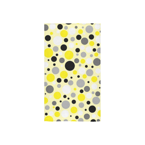 blkack gray and yellow polka dot Custom Towel 16"x28"