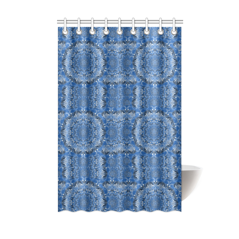 blue art Shower Curtain 48"x72"