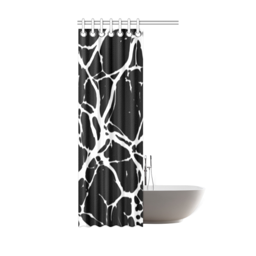 black and white abstract Shower Curtain 36"x72"