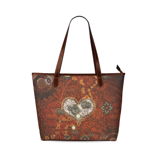 Steampunk, wonderful hearts Shoulder Tote Bag (Model 1646)