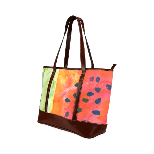 Abstract Watermelon Tote Handbag (Model 1642)