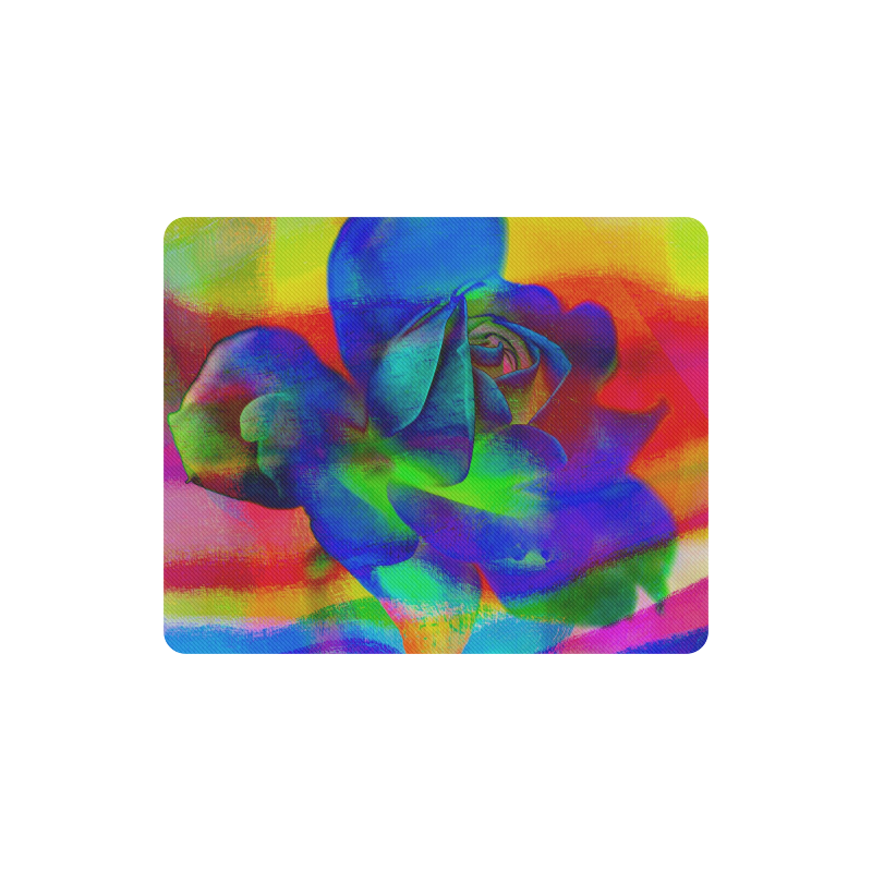 Psychedelic Rose Rectangle Mousepad