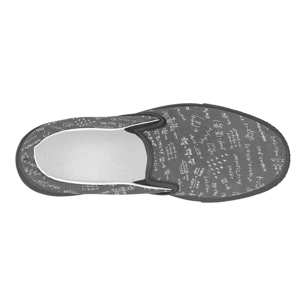 Mathematic Equations Men's Slip-on Canvas Shoes (Model 019)