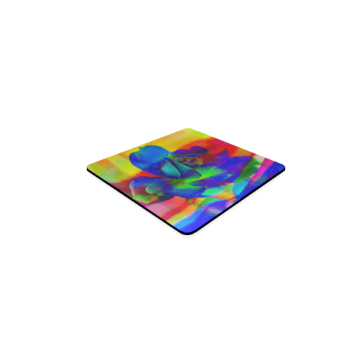 Psychedelic Rose Square Coaster