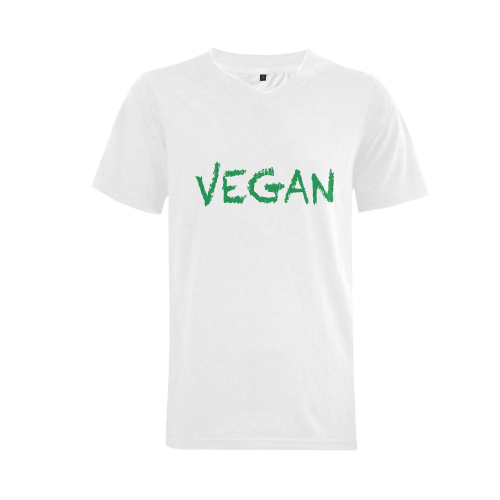 vegan Men's V-Neck T-shirt (USA Size) (Model T10)