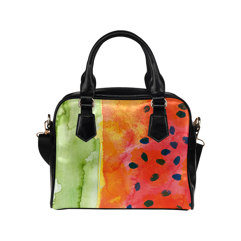 Abstract Watermelon Shoulder Handbag (Model 1634)