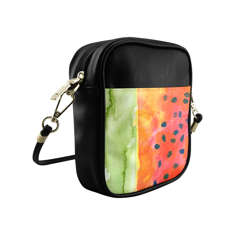 Abstract Watermelon Sling Bag (Model 1627)