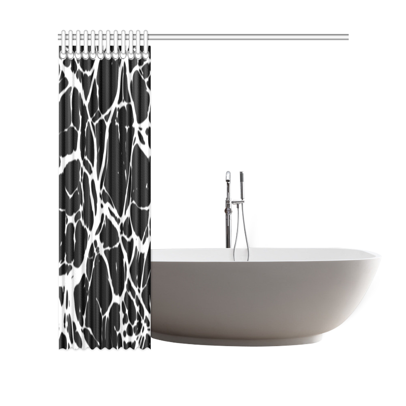 black and white abstract Shower Curtain 69"x70"