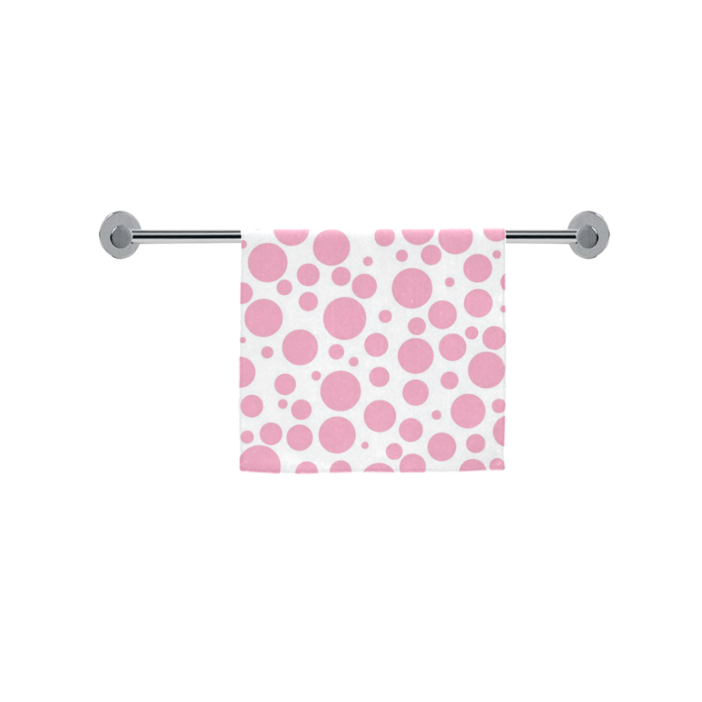 pink polka dot Custom Towel 16"x28"
