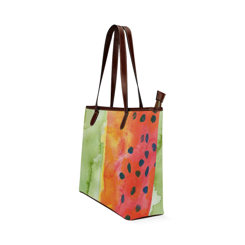 Abstract Watermelon Shoulder Tote Bag (Model 1646)