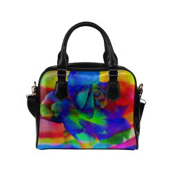 Psychedelic Rose Shoulder Handbag (Model 1634)