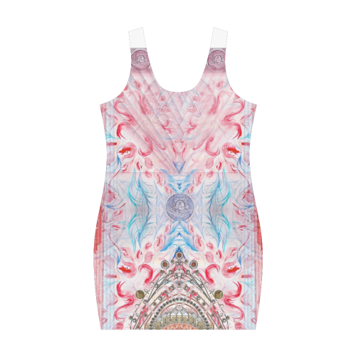 watercolor 3 Medea Vest Dress (Model D06)