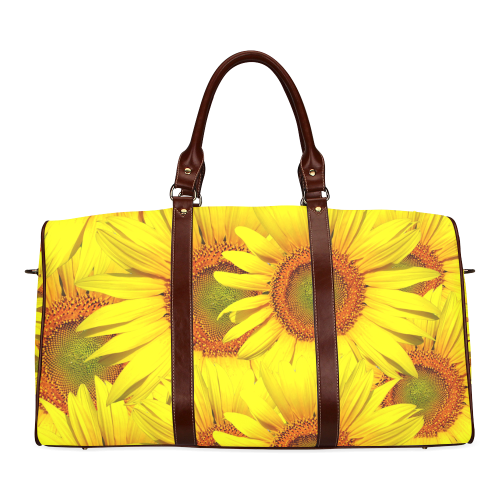 Sunny Sunflowers Waterproof Travel Bag/Small (Model 1639)