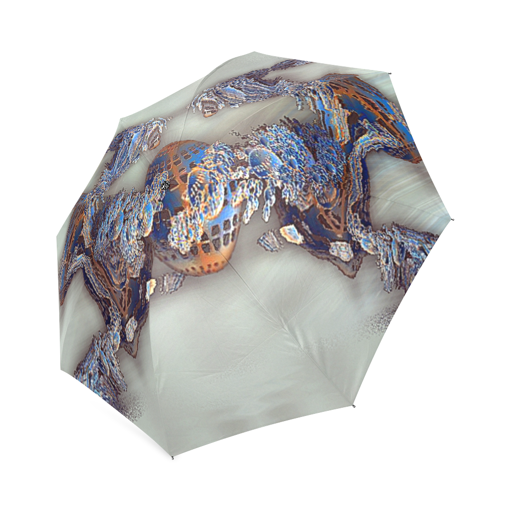 dress-pattern -annabellerockz-fractal umbrella Foldable Umbrella (Model U01)