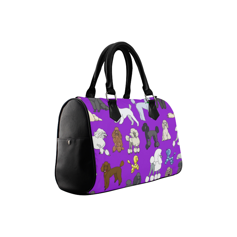 poodles purple Boston Handbag (Model 1621)