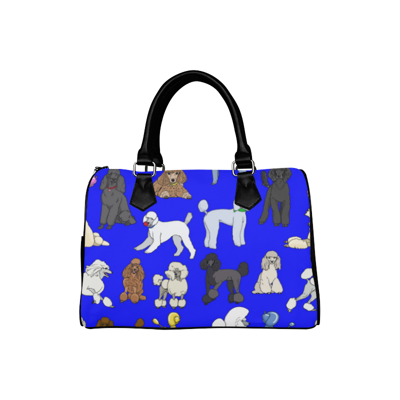 poodles cobal Boston Handbag (Model 1621)