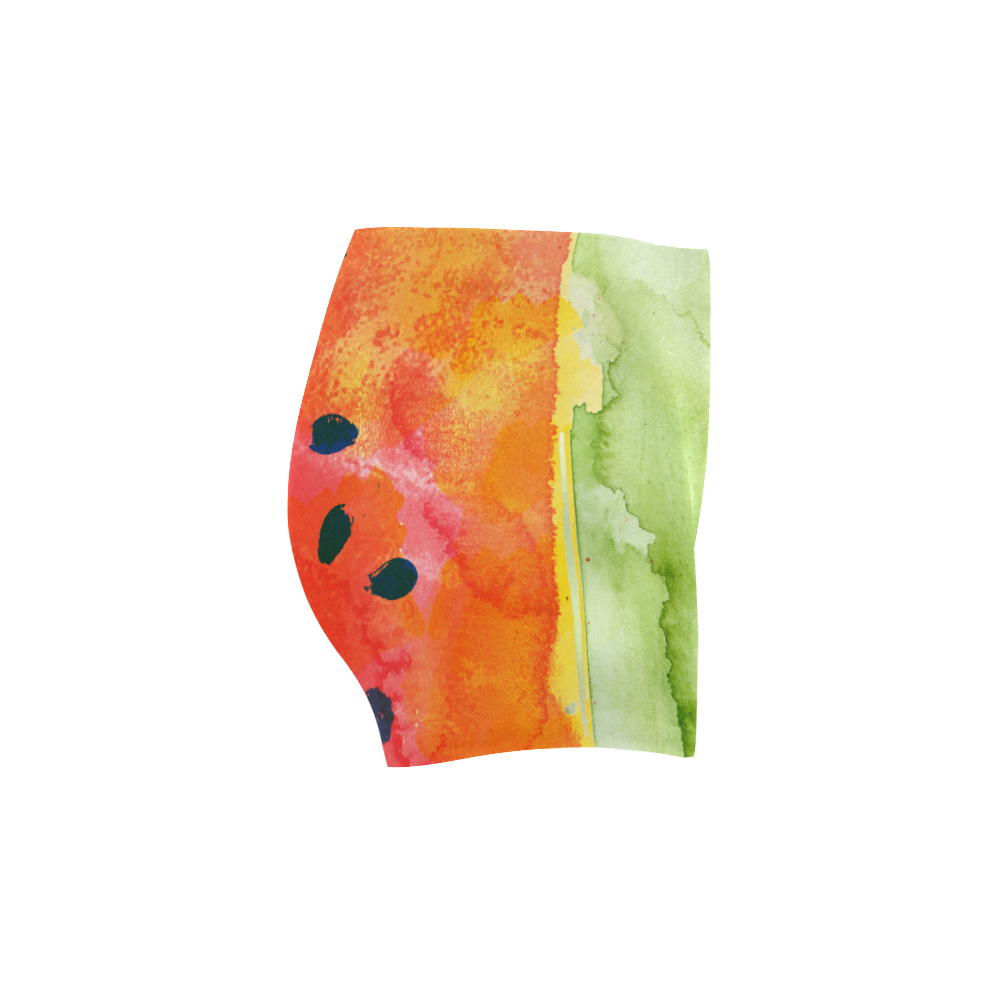 Abstract Watermelon Briseis Skinny Shorts (Model L04)