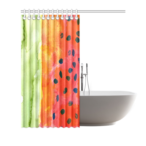 Abstract Watermelon Shower Curtain 66"x72"