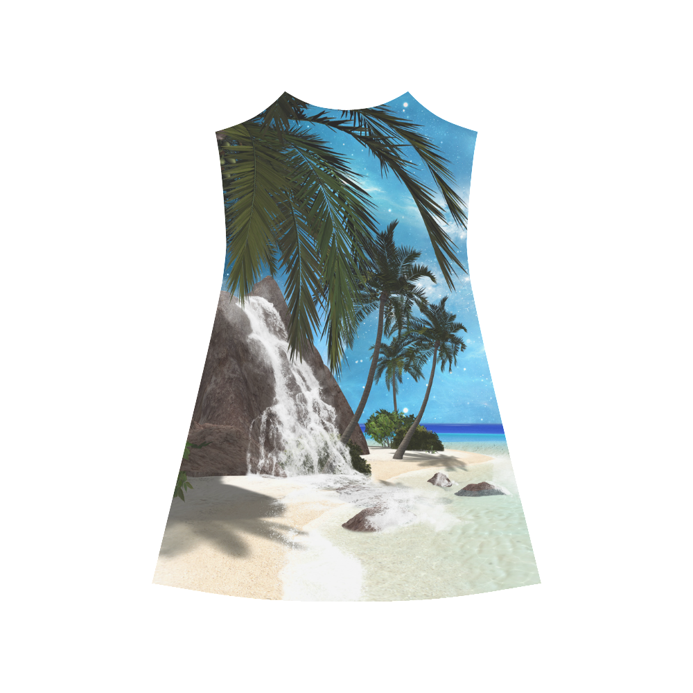 Seascape in the night Alcestis Slip Dress (Model D05)