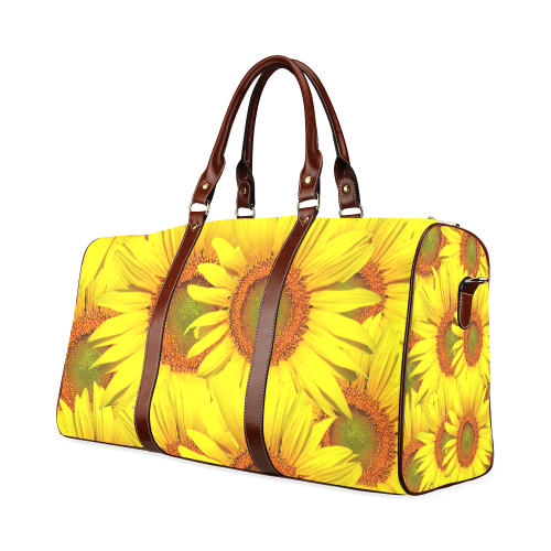 Sunny Sunflowers Waterproof Travel Bag/Large (Model 1639)