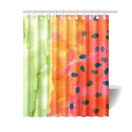 Abstract Watermelon Shower Curtain 60"x72"