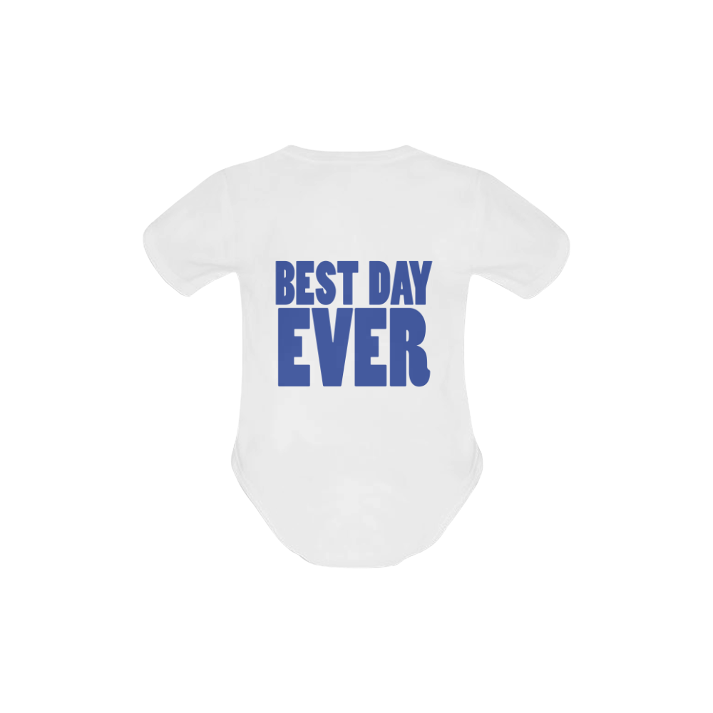 Best Day Ever!! Baby Powder Organic Short Sleeve One Piece (Model T28)