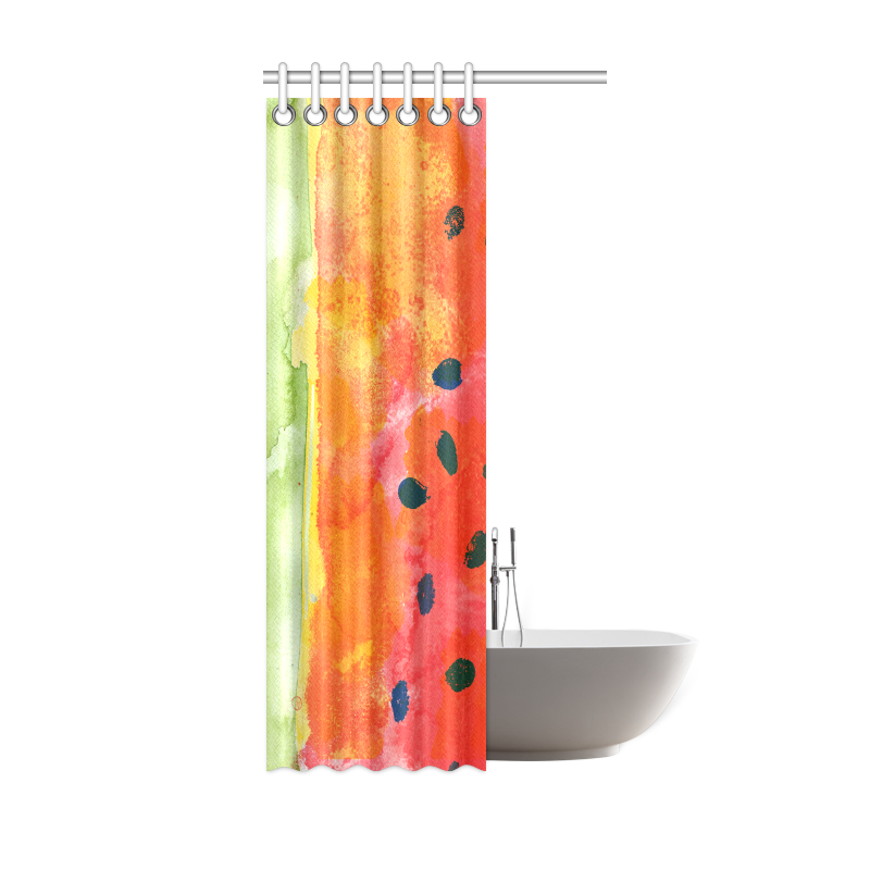 Abstract Watermelon Shower Curtain 36"x72"