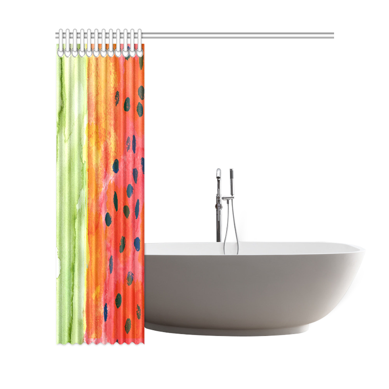 Abstract Watermelon Shower Curtain 69"x72"