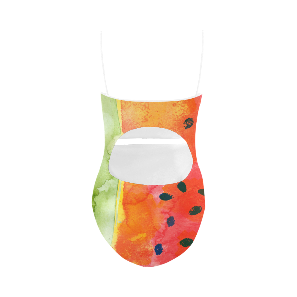 Abstract Watermelon Strap Swimsuit ( Model S05)