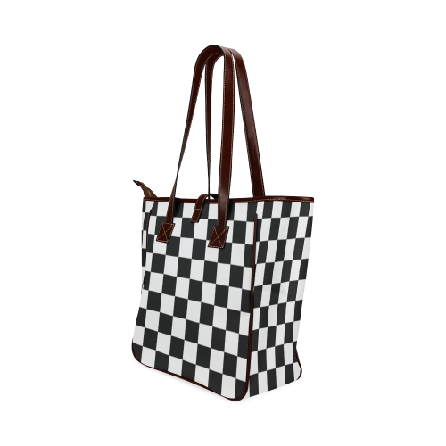 Checkerboard Black and White Classic Tote Bag (Model 1644)