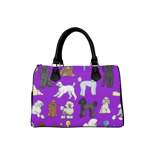 poodles purple Boston Handbag (Model 1621)