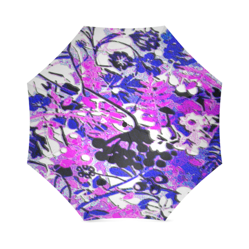 wacky retro floral Foldable Umbrella (Model U01)