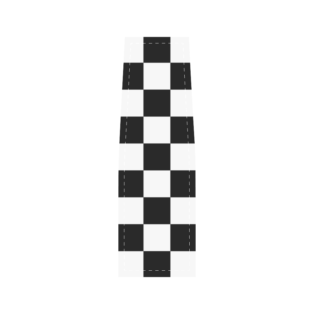 Checkerboard Black and White Saddle Bag/Large (Model 1649)