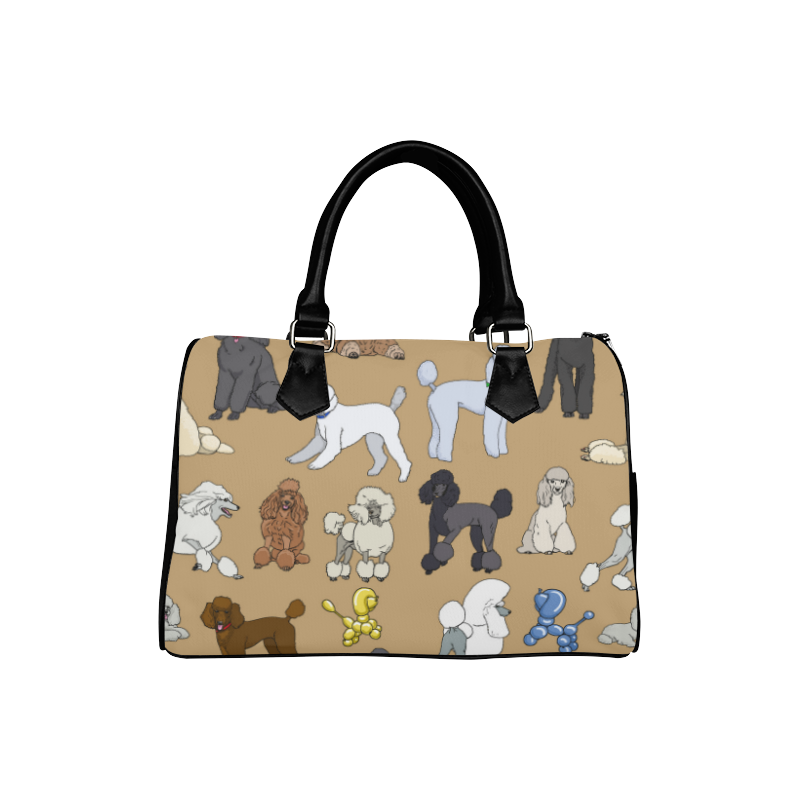 poodles camel Boston Handbag (Model 1621)