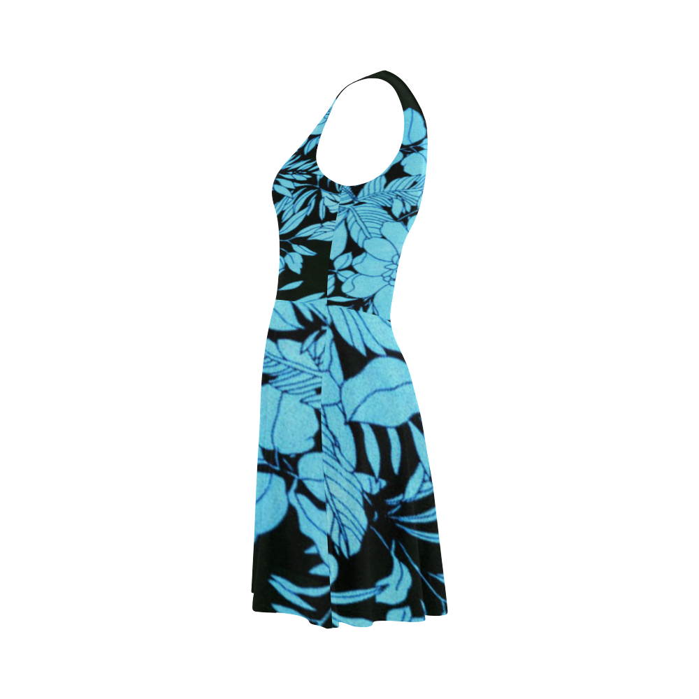 blue floral Atalanta Sundress (Model D04)