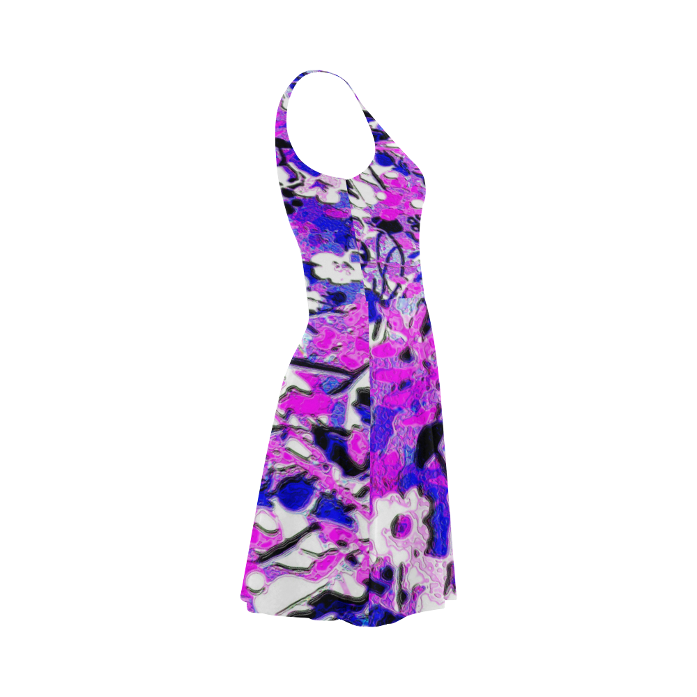 Wacky Retro Abstract Floral Atalanta Sundress (Model D04)