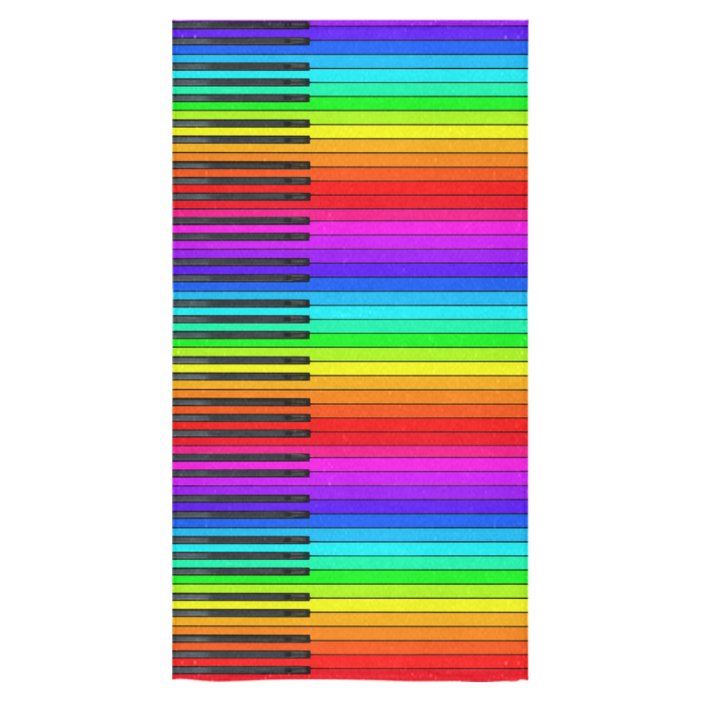 Rainbow Piano Keyboard Bath Towel 30"x56"