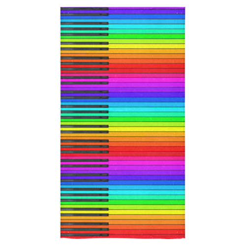 Rainbow Piano Keyboard Bath Towel 30"x56"