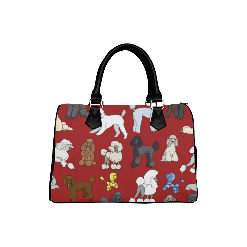 poodles red Boston Handbag (Model 1621)