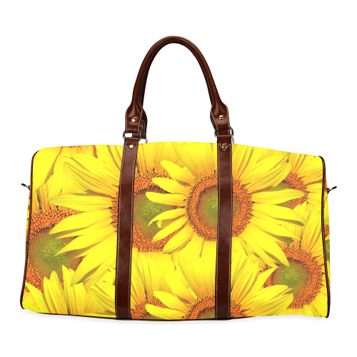 Sunny Sunflowers Waterproof Travel Bag/Large (Model 1639)