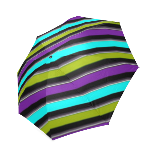 retro stripe 1 Foldable Umbrella (Model U01)
