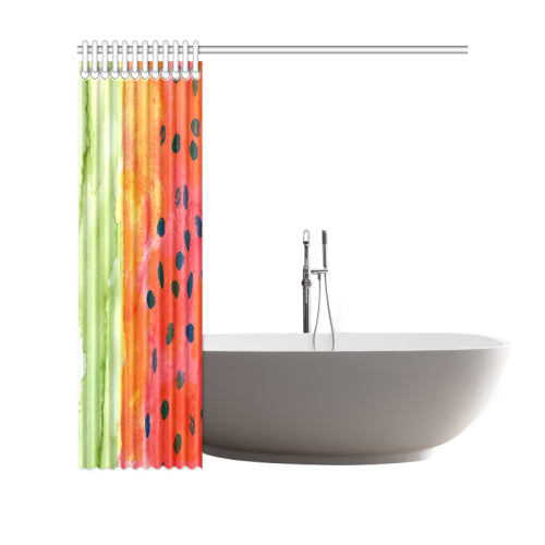 Abstract Watermelon Shower Curtain 69"x70"