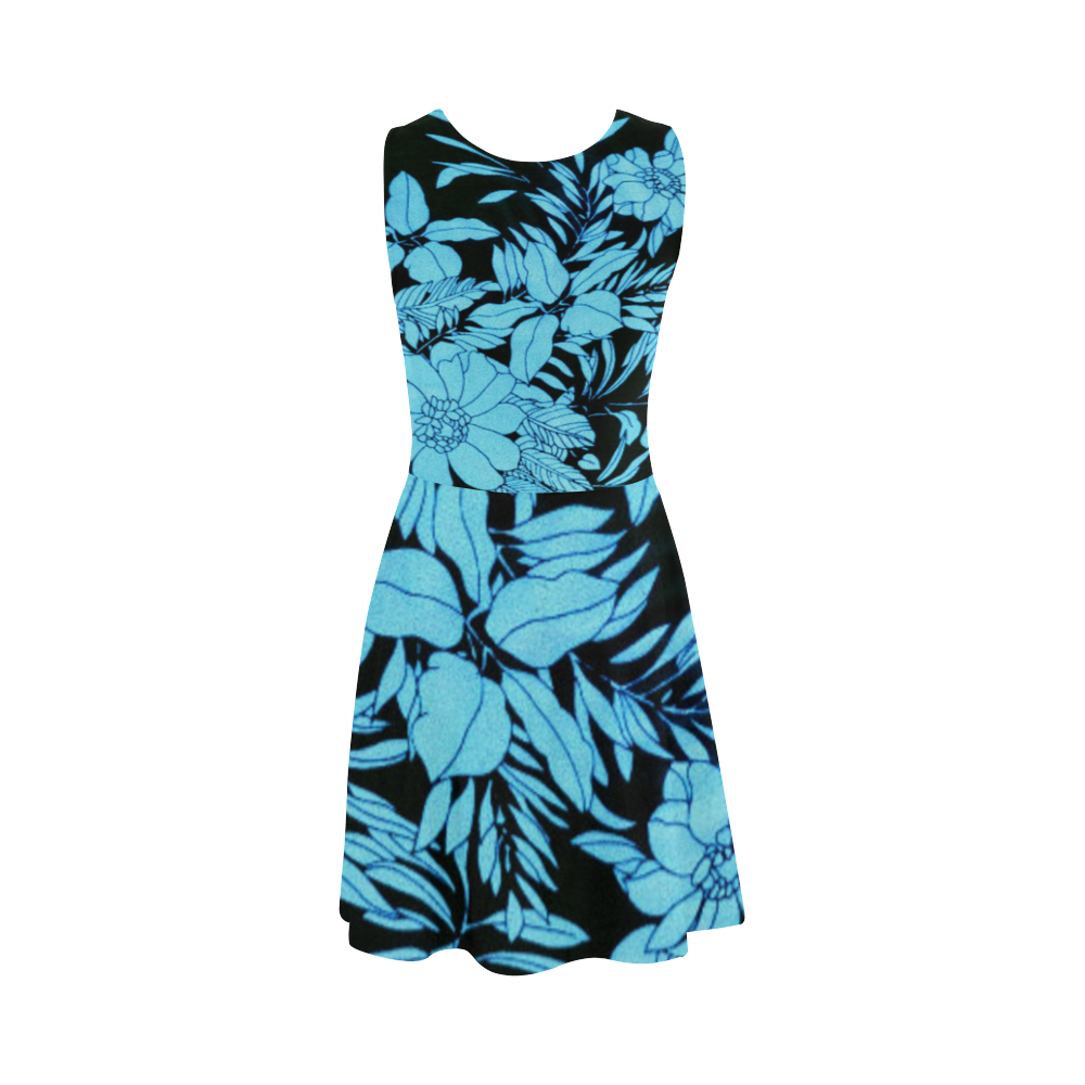 blue floral Atalanta Sundress (Model D04)