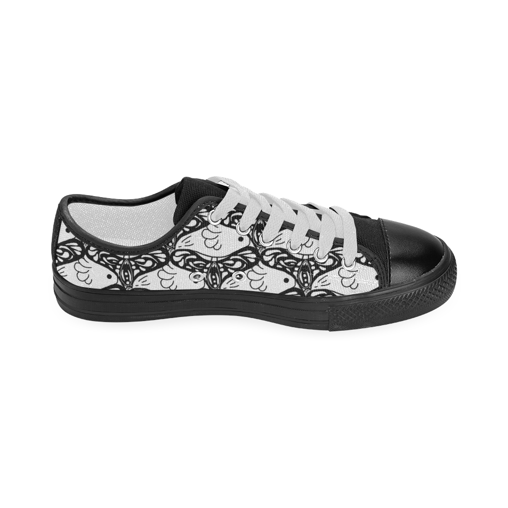 Bird Butterfly Tessellation Men's Classic Canvas Shoes (Model 018)