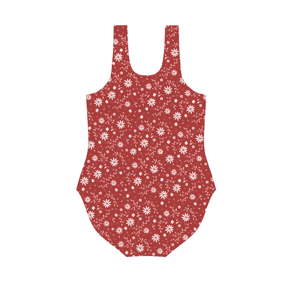 sweet allover pattern 12D Vest One Piece Swimsuit (Model S04)