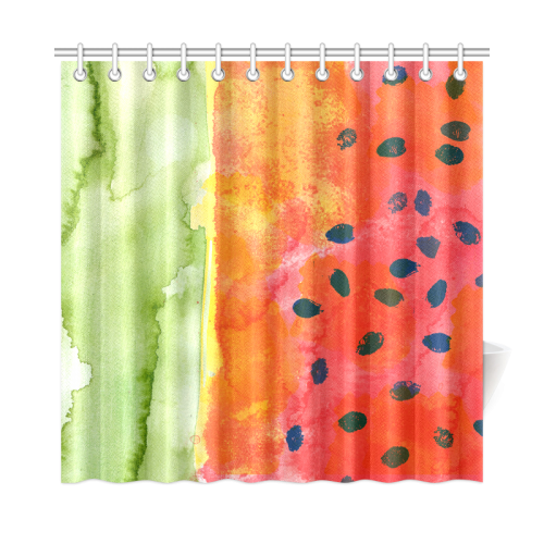 Abstract Watermelon Shower Curtain 72"x72"
