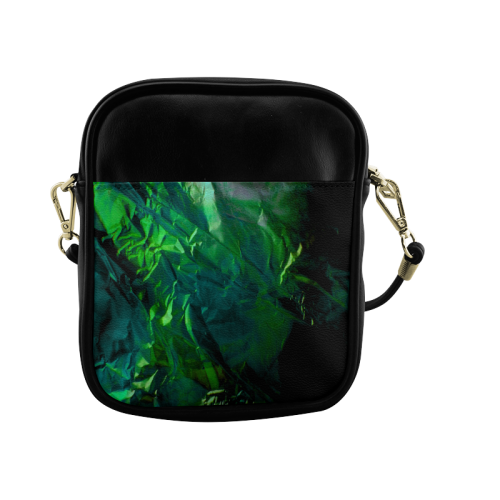 Abstract Emerald Sling Bag (Model 1627)